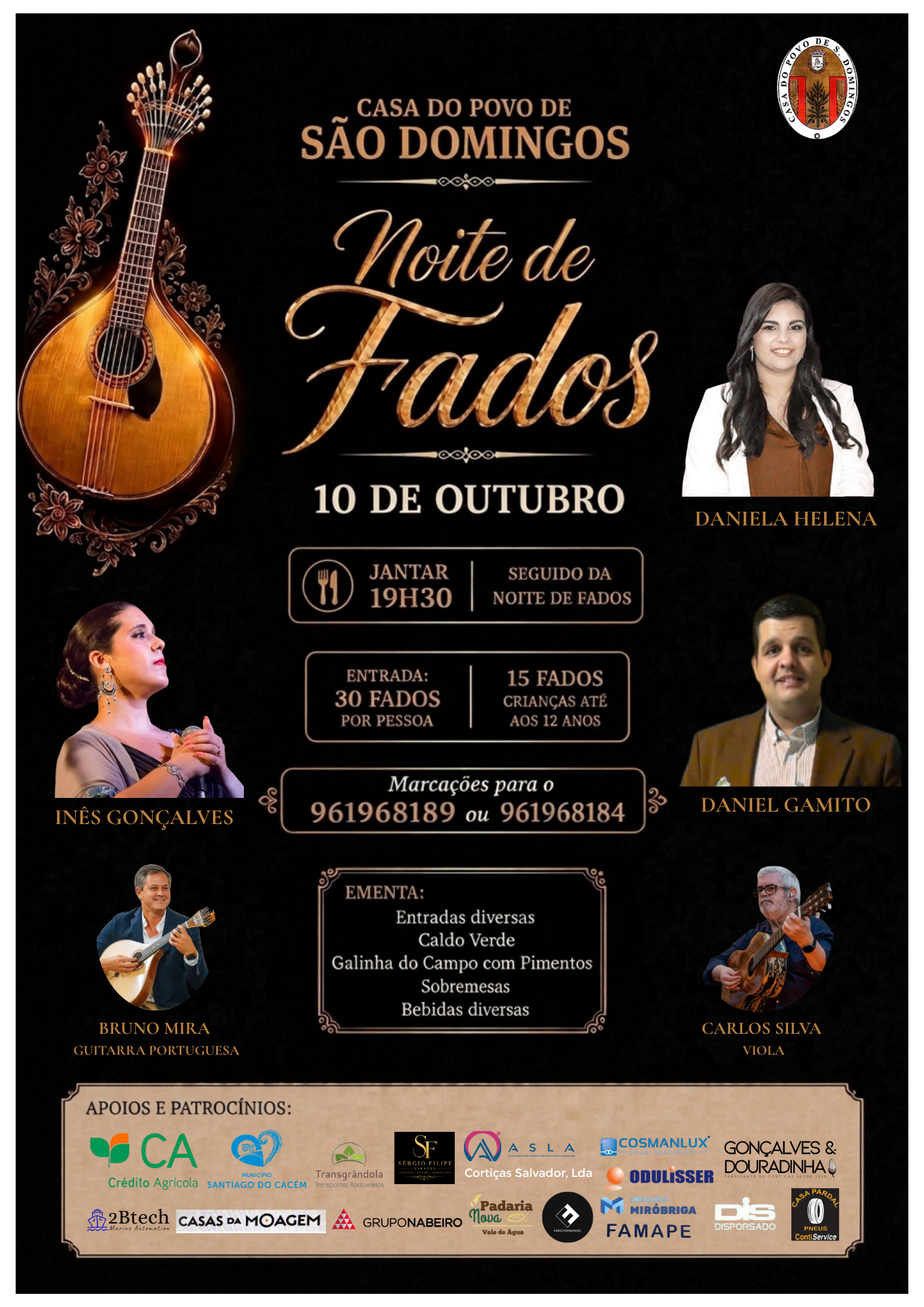 Noite de Fados - 10 de Outubro 2026